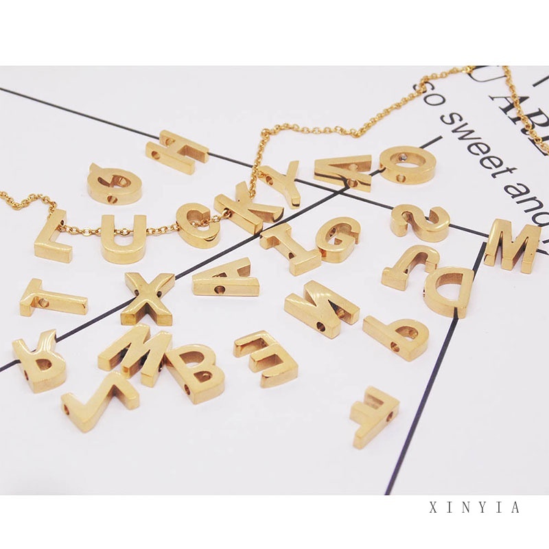 Dây chuyền kim loại mặt hình chữ cái thời trang cho nữ