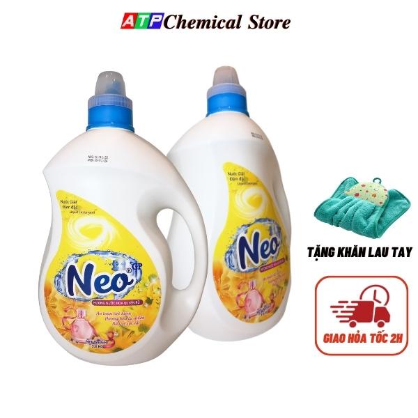 Nước giặt cao cấp NEO hương nước hoa quyến rũ 3,8 lít, nước giặt dành cho giặt máy và giặt tay - ATP Chemical Store