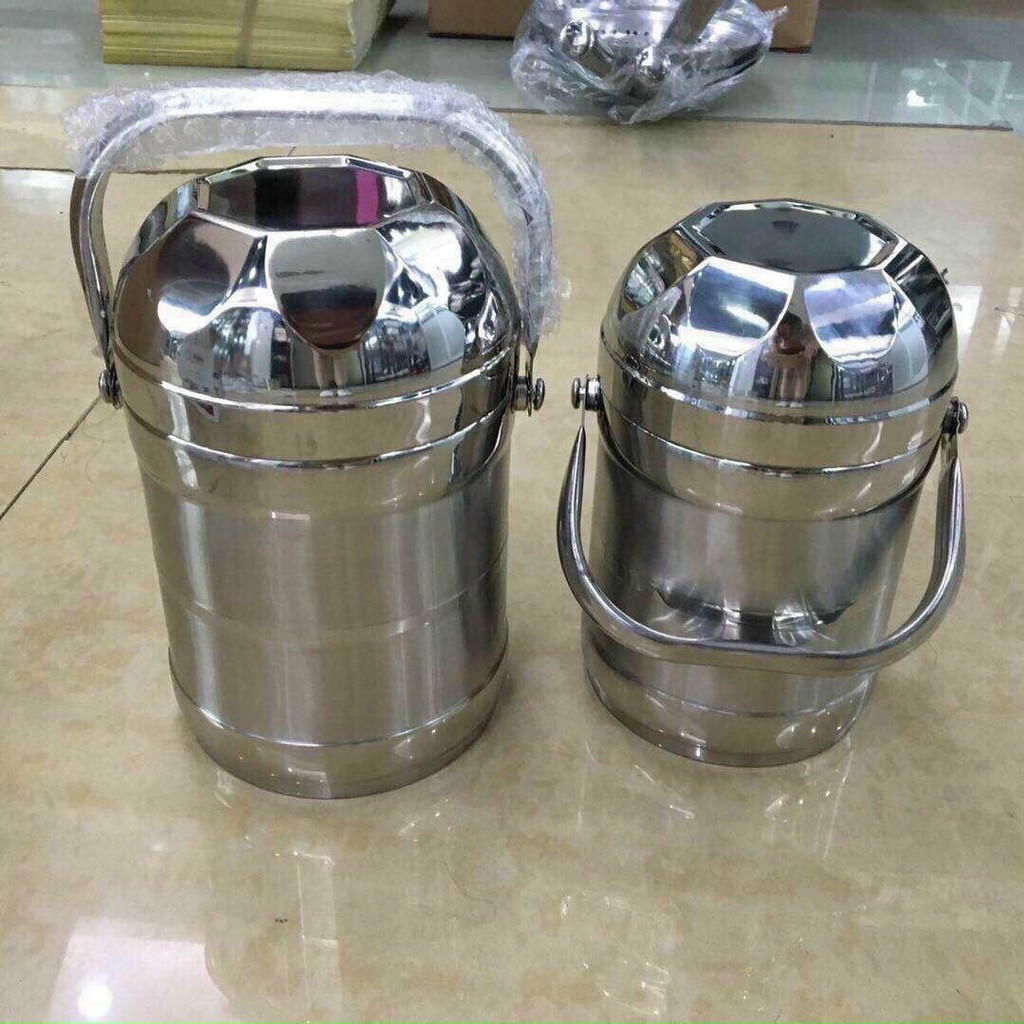 Cặp Lồng Inox Giữ Nhiệt nắp Bát 1,4L vs 2L