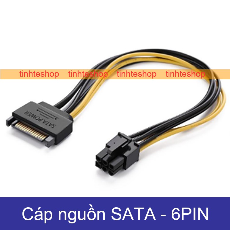 Cáp cấp nguồn VGA card SATA sang 6PIN 20Cm