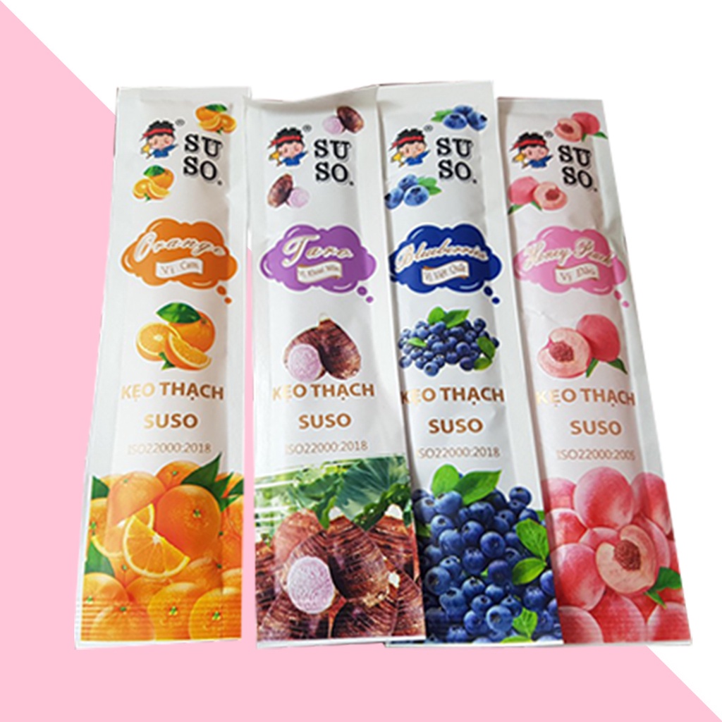 1 bịt thạch rau câu giòn SUSO thơm ngon, nhiều vị, ăn vặt an giang