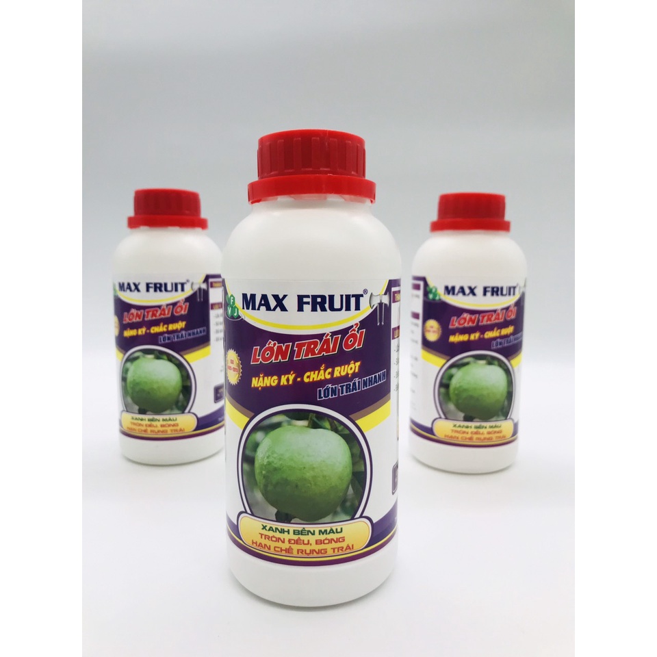 Phân bón dùng cho Ổi-MAX FRUIT chai 500ml giúp lớn trái, nặng cân, trái đẹp