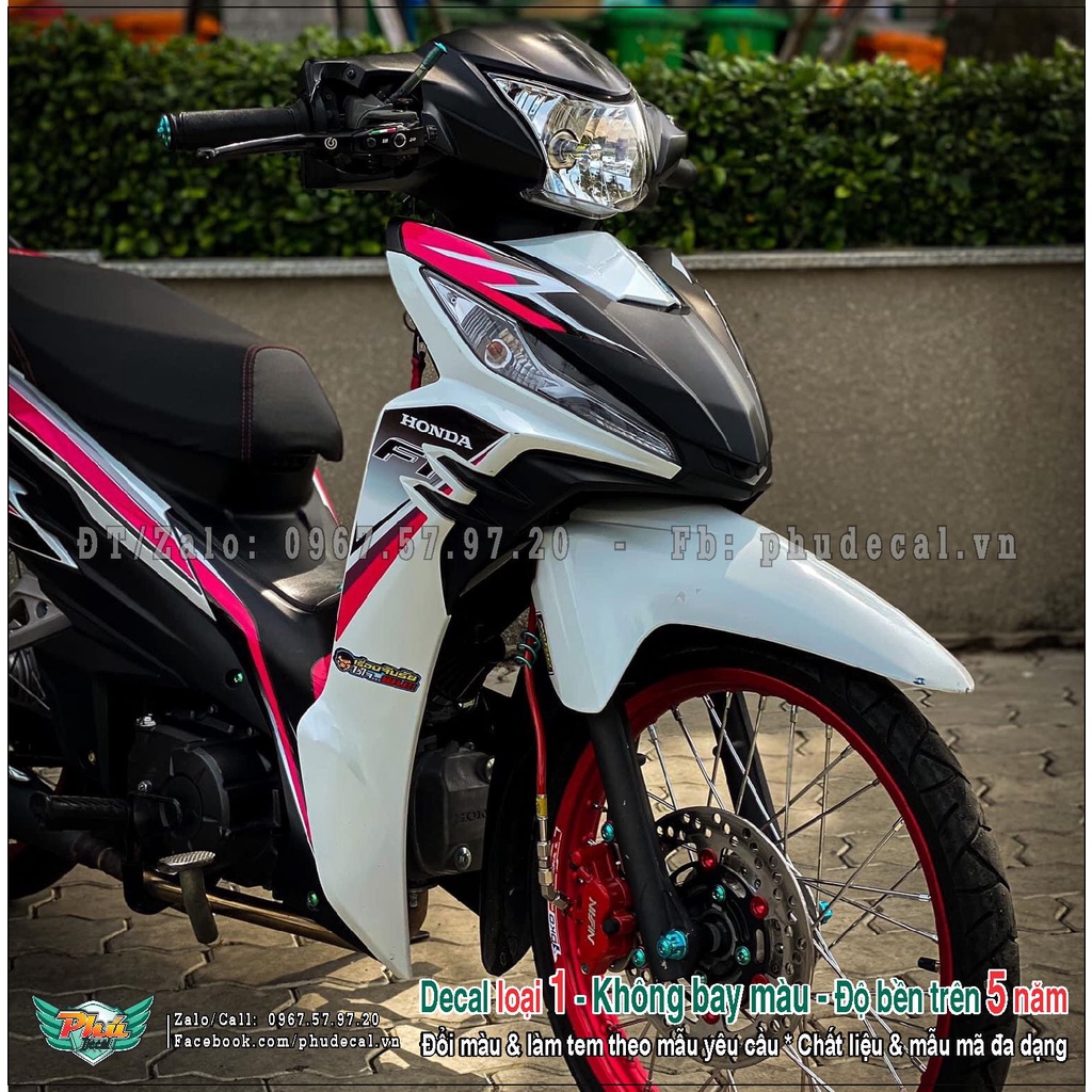 Tem rời wave rsx trắng hồng