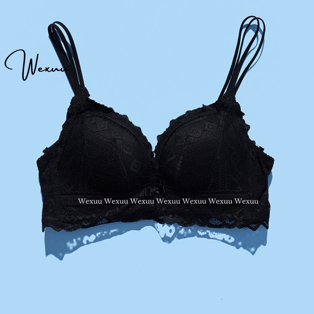 Áo lót nữ ren Wexuu Design thiết kế không gọng đệm dày nâng ngực gợi cảm, có lỗ thông hơi - AV26