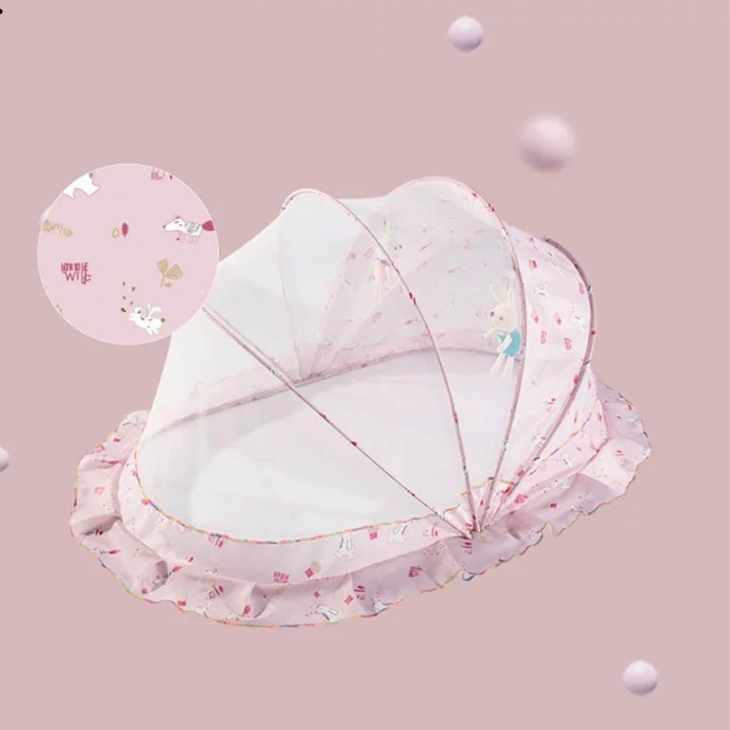 màn chụp cho bé, Màn chụp gấp gọn cho bé sơ sinh gấp gọn mẫu họa tiết cho bé