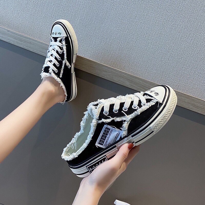 Giày Sục CV Rách Nữ �FREESHIP� Giày Đạp Gót Nữ CV Rách Siêu Hot | BigBuy360 - bigbuy360.vn