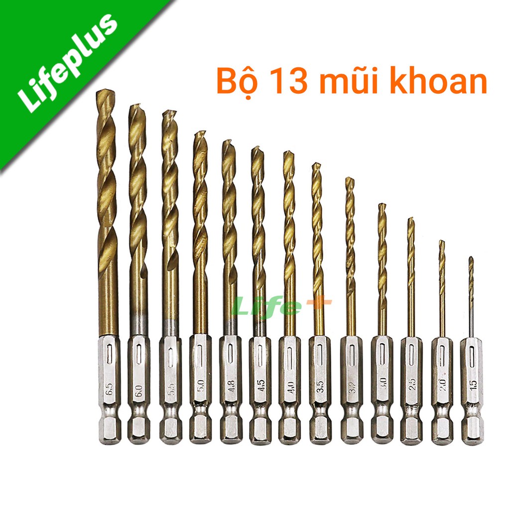 Bộ 13 mũi khoan vỉ nhựa