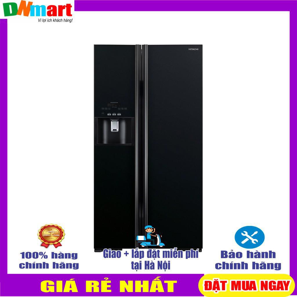 Tủ lạnh Hitachi  side by side 2 cửa màu đen R-FS800GPGV2(GBK), lấy nước và đá bên ngoài