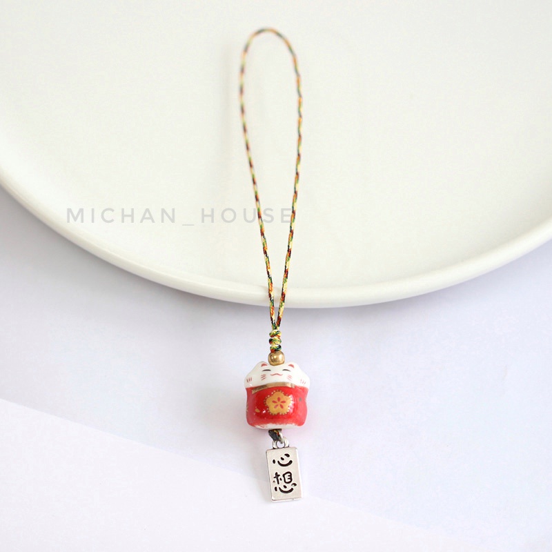 Móc khóa mèo thần tài Neko dễ thương nhiều màu