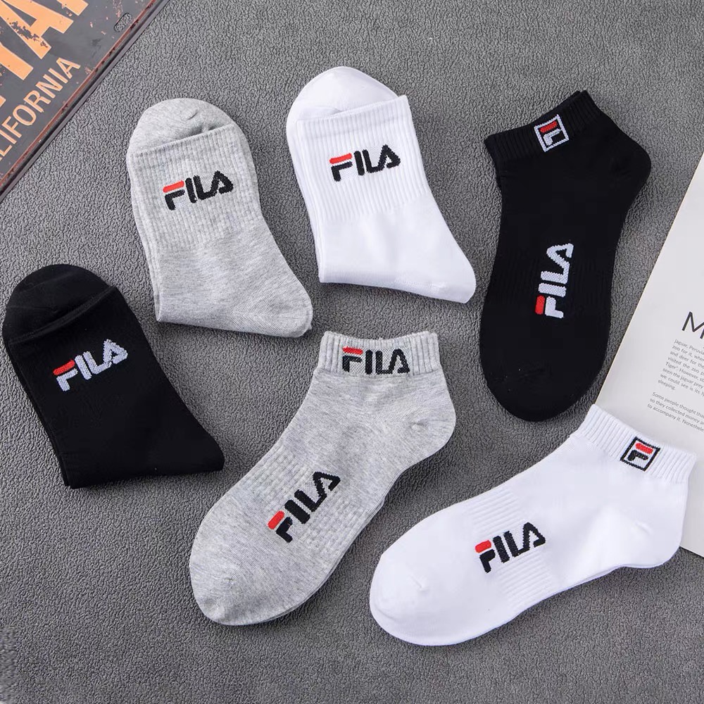 Combo 3 Đôi Tất Cổ Ngắn FILA, Vớ Thể Thao Nam Nữ Đẹp, Chống Hôi Chân Thoáng Khí