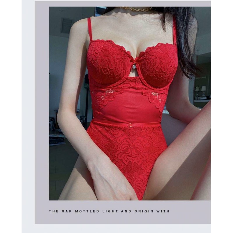 Bodysuit ren có gọng và mút kiểu dáng sexy