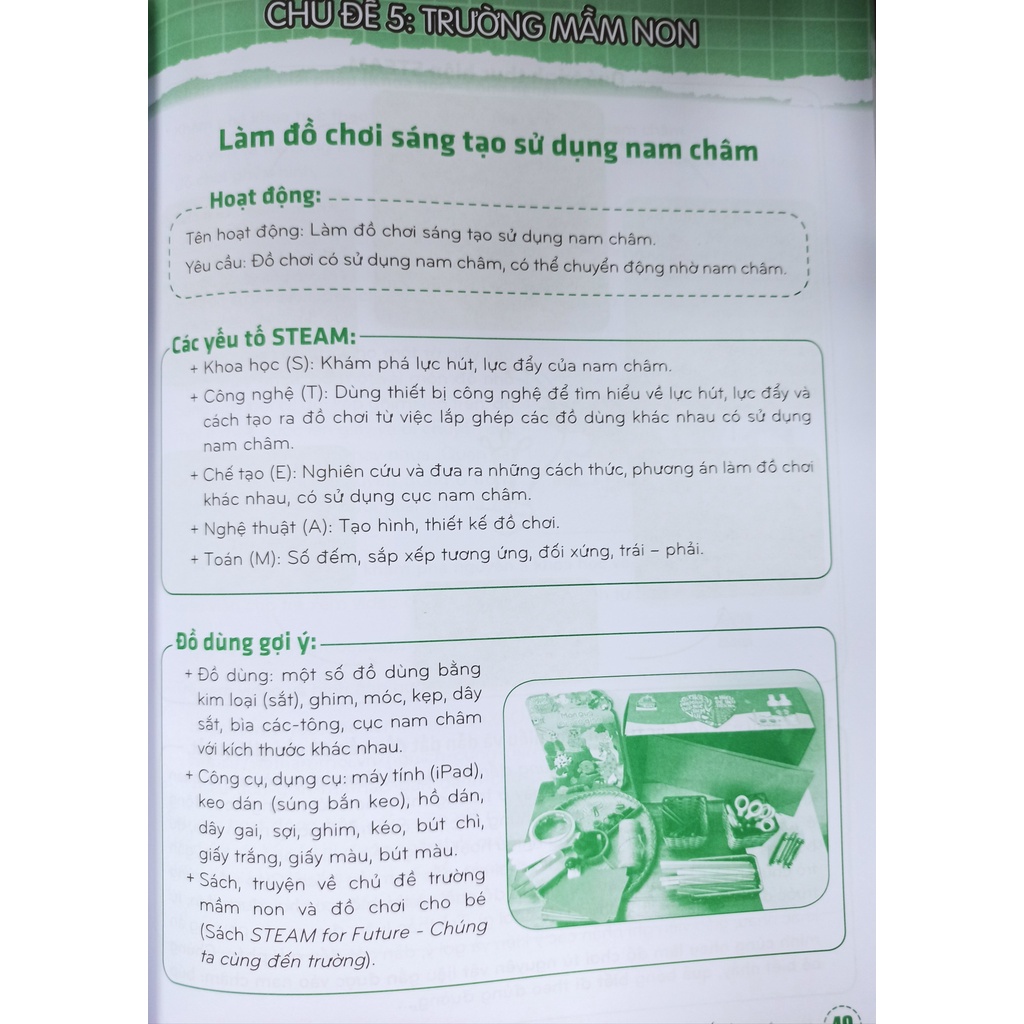 Sách - Hướng dẫn hoạt động Steam cho trẻ mẫu giáo lớn (5-6 tuổi)