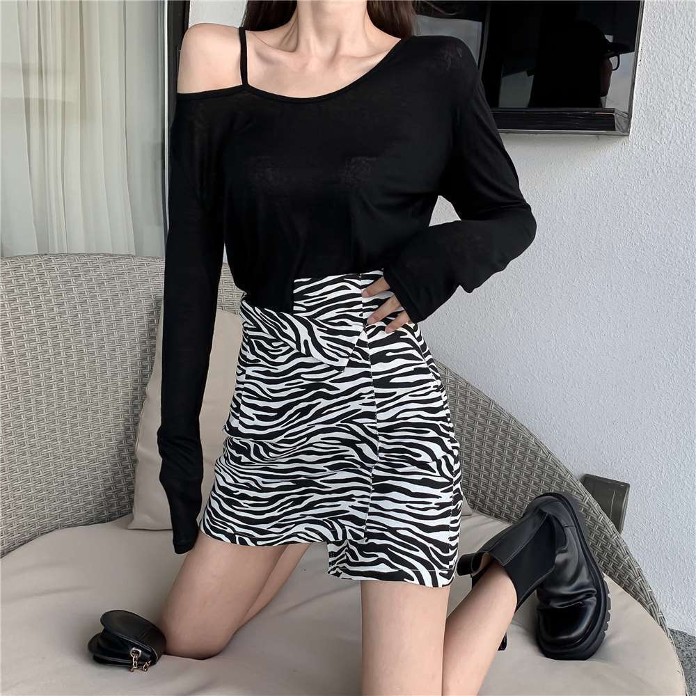 (MỚI) Bộ áo trễ vai dài tay+váy ôm dáng xinh xắn dành cho nữ