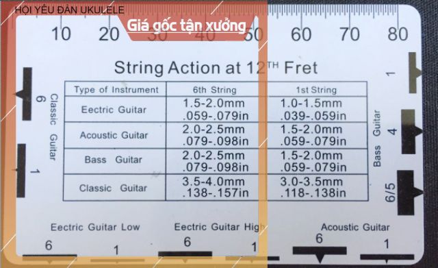 Thước đo Action Đàn Guitar các loại RIZO- đo action cho mọi loại đàn Guitar