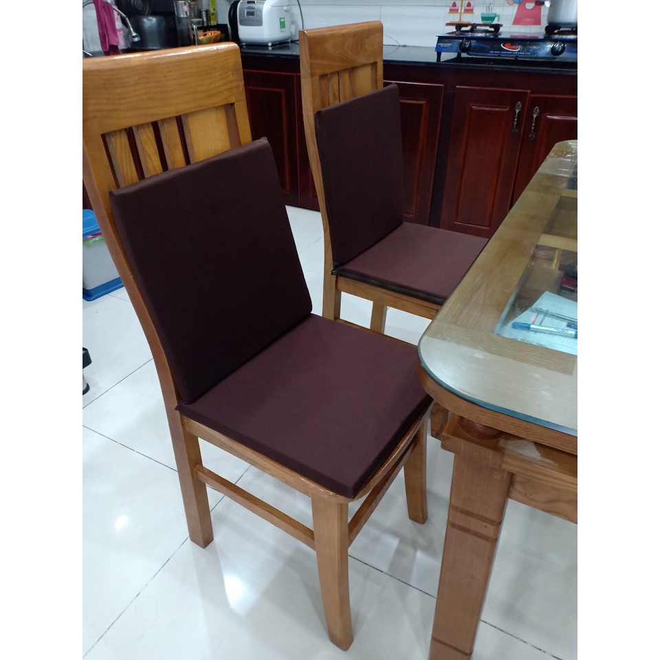 COMBO 4 Nệm VUÔNG Ngồi Bệt có kéo khóa màu NÂU kích thước 40x40x3 cm. NHO NHÃ THANH TỊNH....