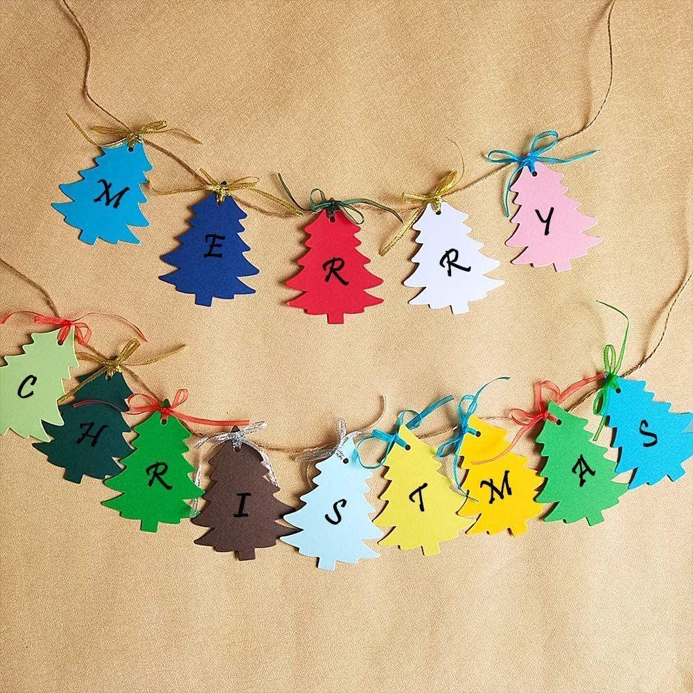 YOLA Bộ 120 Thẻ Treo Trang Trí Cây Thông Giáng Sinh