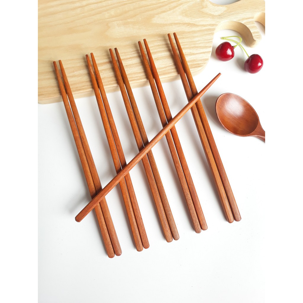 Đũa gỗ cẩm trơn đầu tròn 23 cm