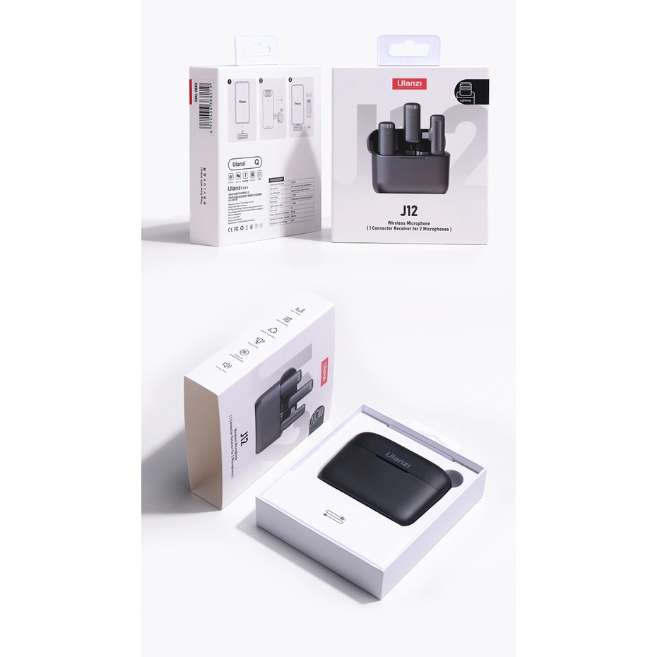 ULANZI J12 SERIES  - Mic thu âm không dây dành cho Điện thoại iOS cổng Lightning hoặc Android cổng Type-C