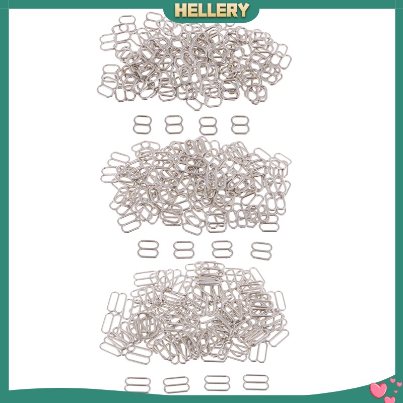 Set 100 Móc Kim Loại Bạc Kích Thước 6mm Có Thể Điều Chỉnh 8 Móc Cài Áo Ngực