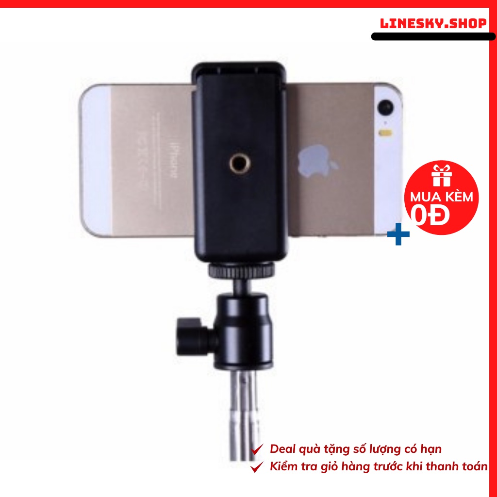 Đầu Kẹp Điện Thoại Gắn Tripod Loại Xịn  Chuẩn dành cho mọi loại điẹn thoại thông minh