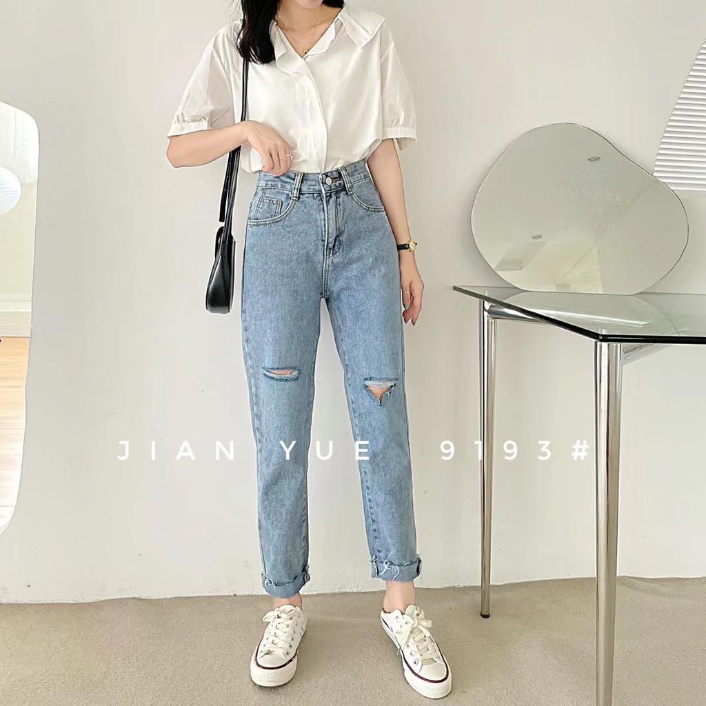 QUẦN BAGGY QBG RÁCH 2GAU TUA RUA QBG9193