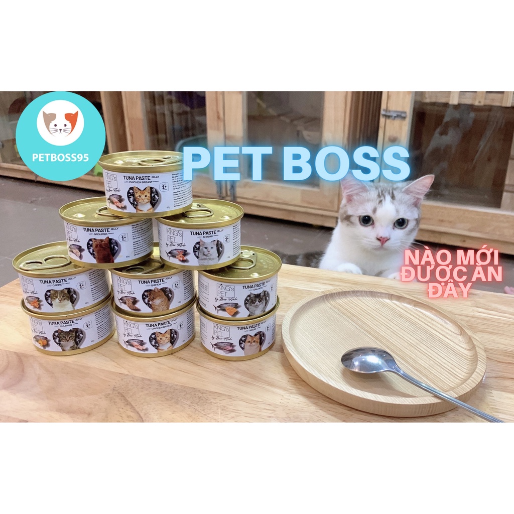 PATE KING'S PET BY BẢO ANH CHO MÈO CAO CẤP LON 80GR