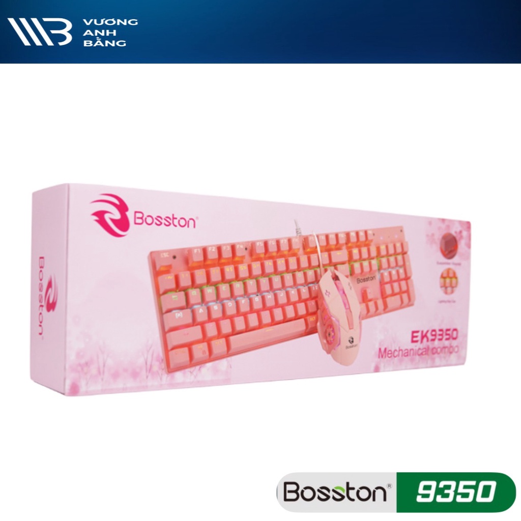 Combo bàn phím Keyboard + Chuột Mouse BOSSTON EK9350 - Hàng Chính Hãng