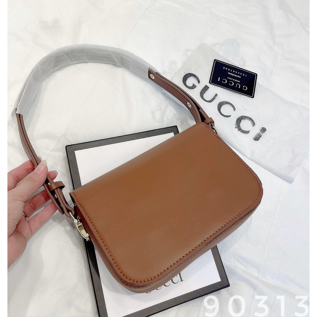 Túi gucci hà hồ màu nâu trơn hàng quảng châu