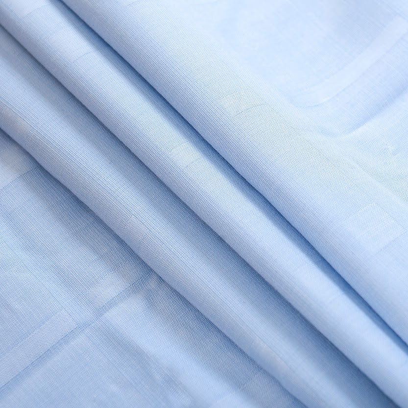 Áo Sơ Mi Nam Công Sở Trung Niên Anton Somianton Xanh Dương Kẻ Caro Dài Tay Vải Sợi Tre Chìm – AT203