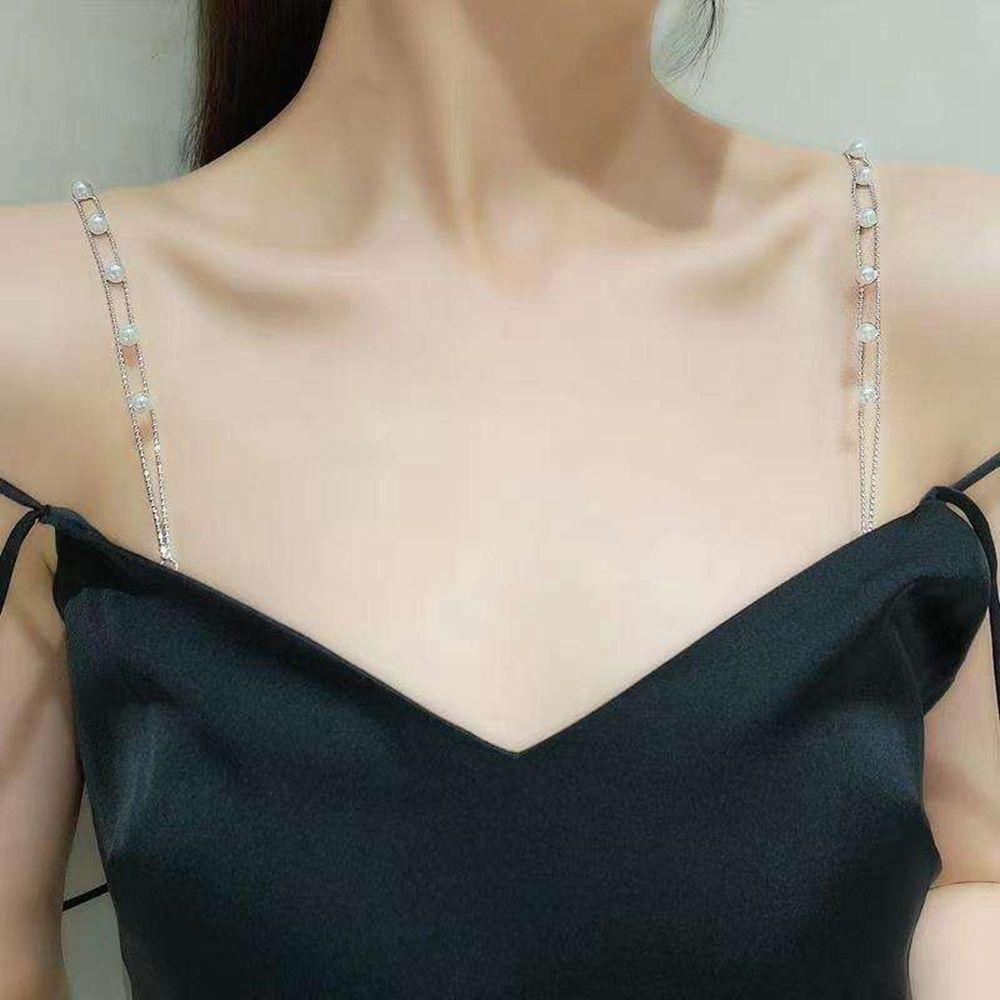 HARRIETT Dây Đeo Vai Họa Tiết Chiếc Lá Kim Loại Thời Trang Mùa Hè Quyến Rũ Cho Nữ