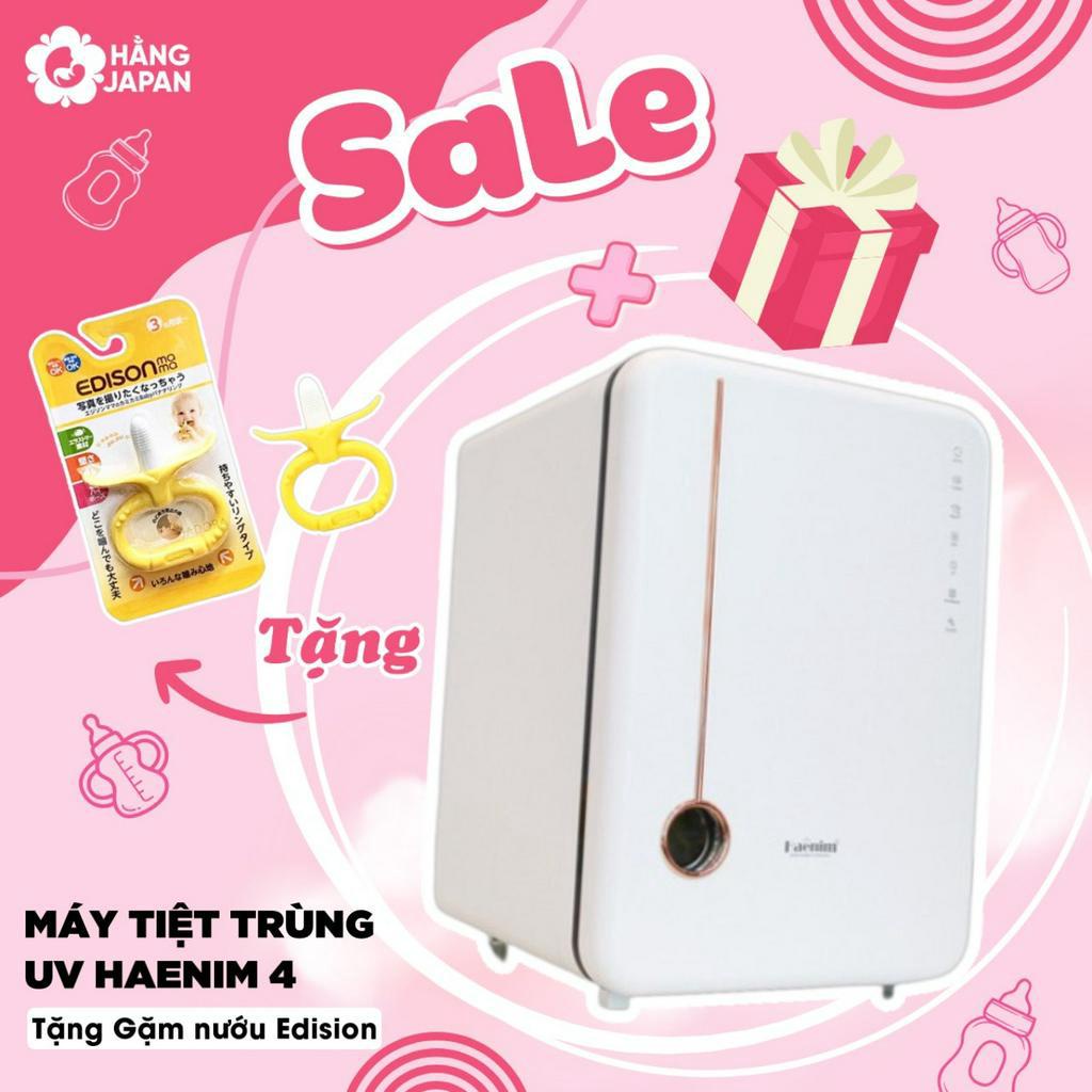 Máy tiệt trùng bình sữa UV Haenim 4 Premium Sấy khô tự động, diệt khuẩn tối ưu, 9 bóng LED hiện đại, BH 3 NĂM