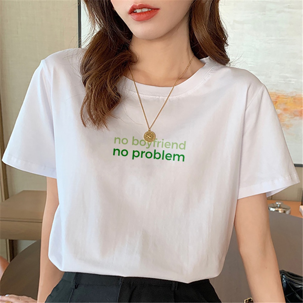 Áo thun nữ cotton tay ngắn no boyfriend màu xanh COYO CT015