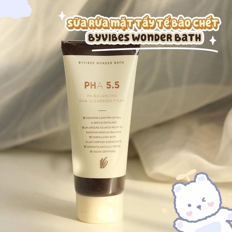 Sữa Rửa Mặt PHA 5.5 Byvibes Wonder Bath Dịu Nhẹ 130ml