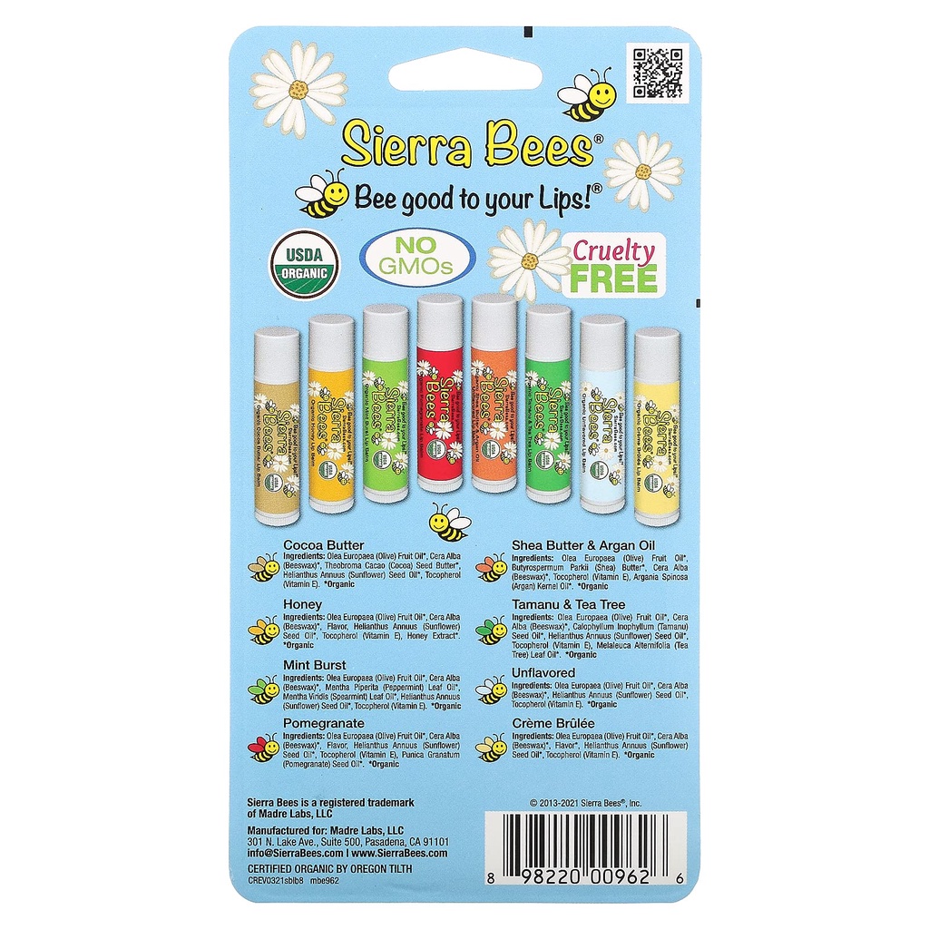 Dưỡng Môi Sáp Ong Hữa Cơ Sierra Bees Organic Lip Balms 4.25g / Thỏi | Bán Lẻ - Chính Hãng The Shape