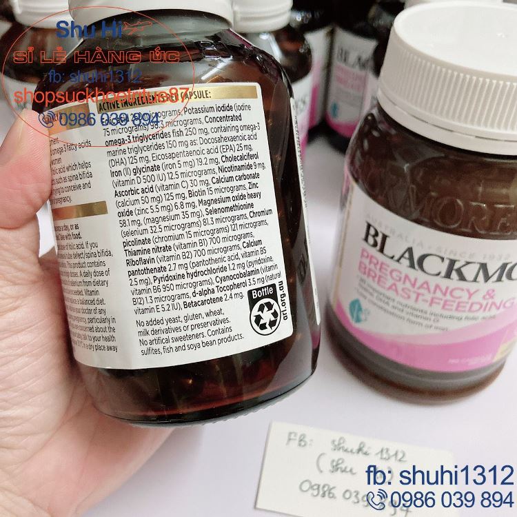 Vitamin tổng hợp blackmores cho bà bầu, cho con bú úc, 120 viên, 180 viên, blackmores pregnancy and breast feeding gold