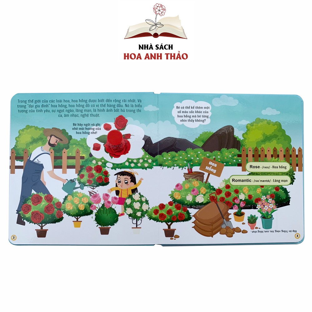 Sách - Mùi hương các loại trái cây và hoa kích thích khứu giác của trẻ (bộ 2 quyển) (Có file nghe)