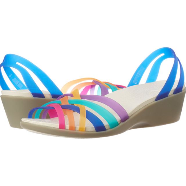 crocs huarache mini wedge