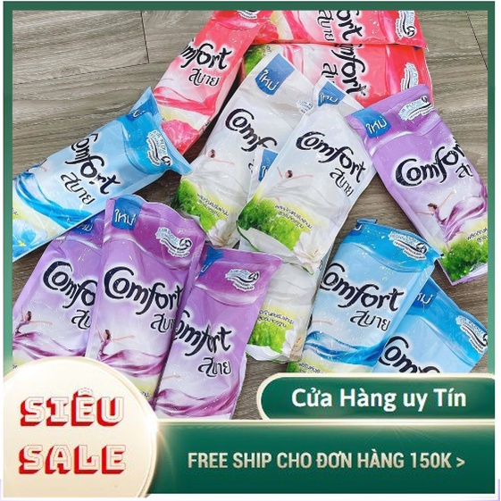 Nước xả vải comfo thái lan loại 580ml làm mềm vải thơm dịu | Túi xả quần áo thái lan