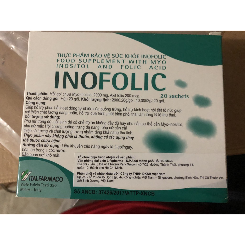 INOFOLIC Phục hồi hoạt động sinh lý tự nhiên của buồng trứng giúp tăng tỉ lệ thụ thai