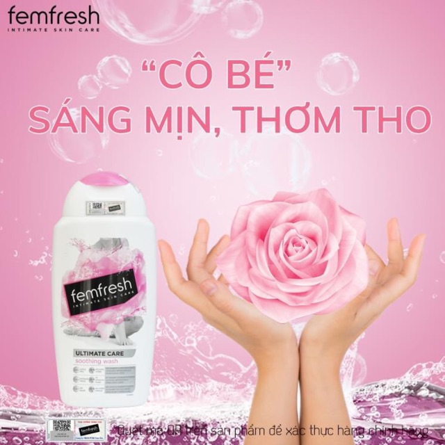 Dung dịch vệ sinh Femfresh soothing wash(hồng)