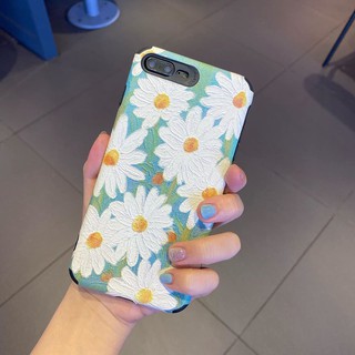 Ốp lưng iphone ⚡ hoa cúc xanh xinh chống bụi nhám vân tay ⚡ Free ship full viền ip 6 đến 11 pro max