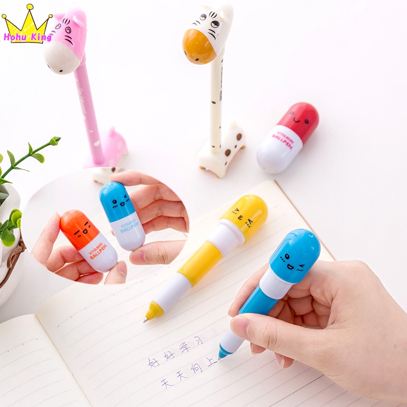 Bút bi thiết kế hình viên thuốc có thể thu lại nhỏ gọn tiện lợi