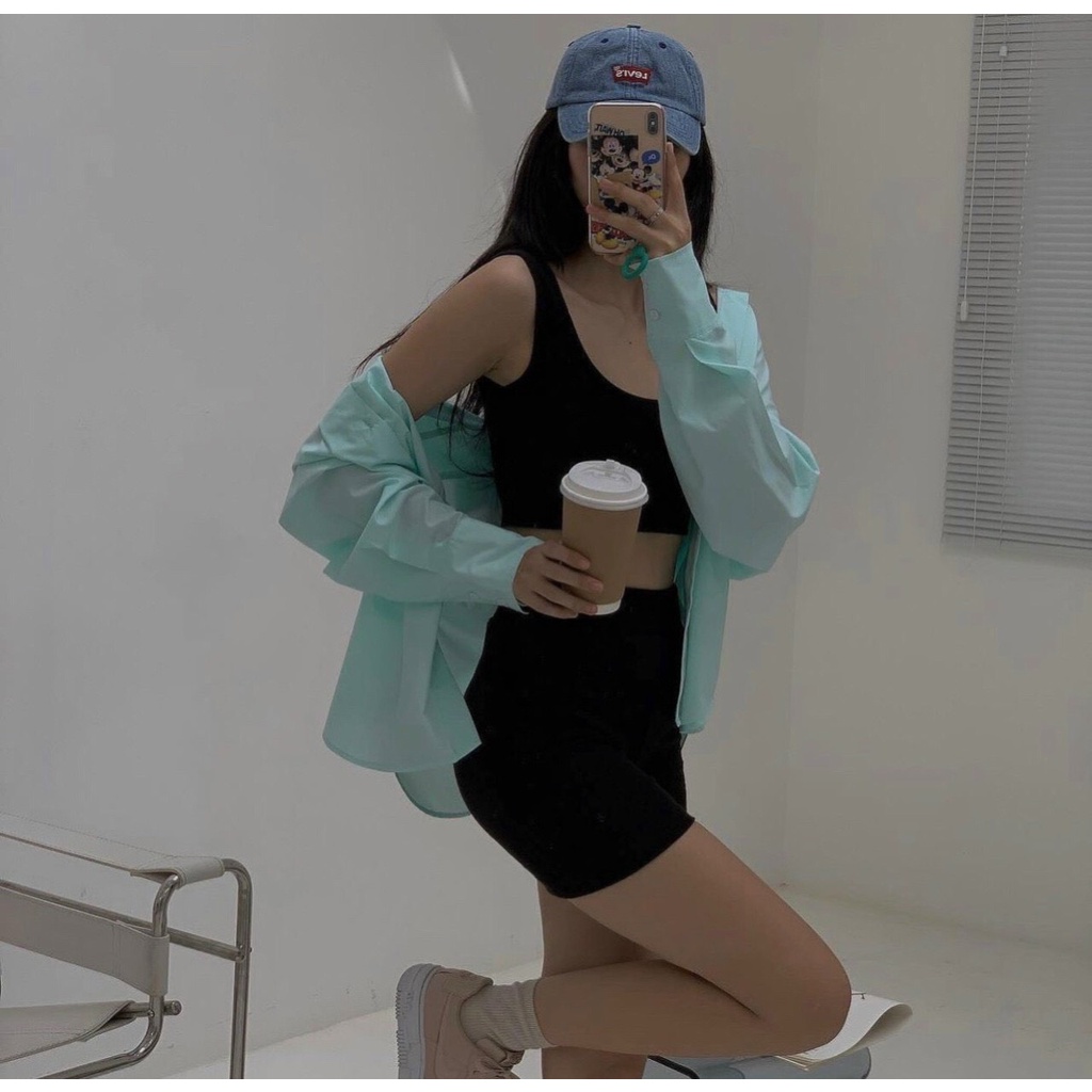 SƠ MI MÀU NỔI - HOT TREND - FREESIZE