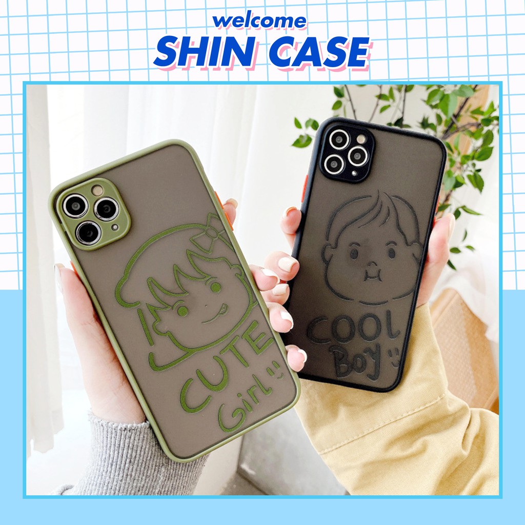 Ốp lưng iphone Cool Couple nhám viền nổi cong 5/5s/6/6plus/6s/6splus/7/7plus/8/8plus/x/xr/xs/11/12/pro/max/plus/promax