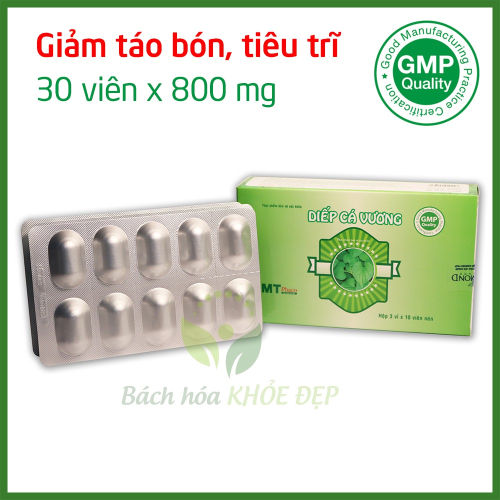 DIẾP CÁ VƯƠNG 30 viên nén tiêu trĩ, giảm táo bón nhuận tràng