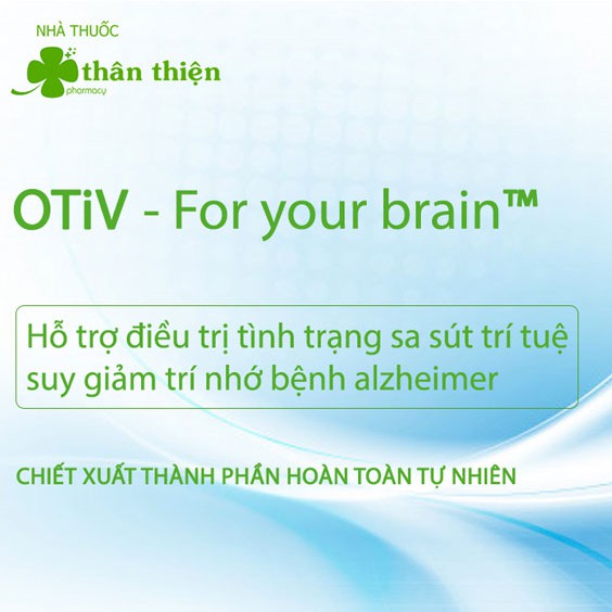 OTiV - Hỗ trợ bổ sung dưỡng chất cho não, cải thiện suy giảm trí nhớ, chống lão hóa (Hộp 30 viên)