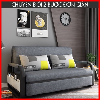 Giường sofa phòng khách đa năng gập gọn - Sofa giường ghế (Tặng kèm 2 gối ) 1,28x1,85M