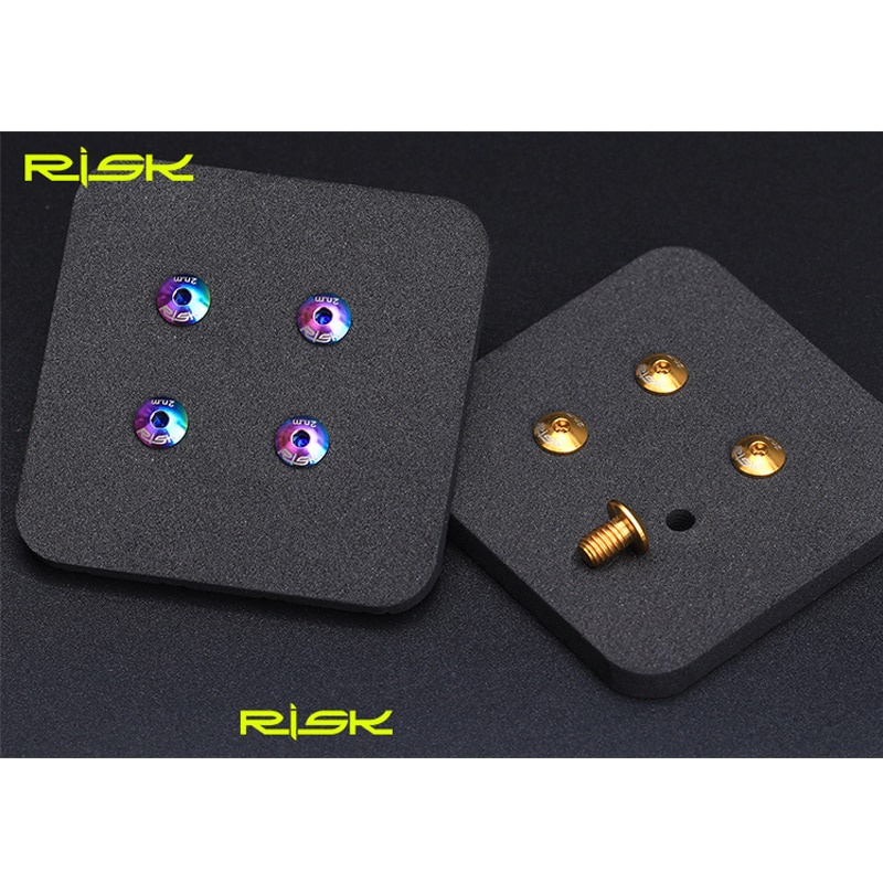 Set 4 Bu Lông Cố Định Đệm Phanh Xe Đạp Bằng Titan RISK TC4