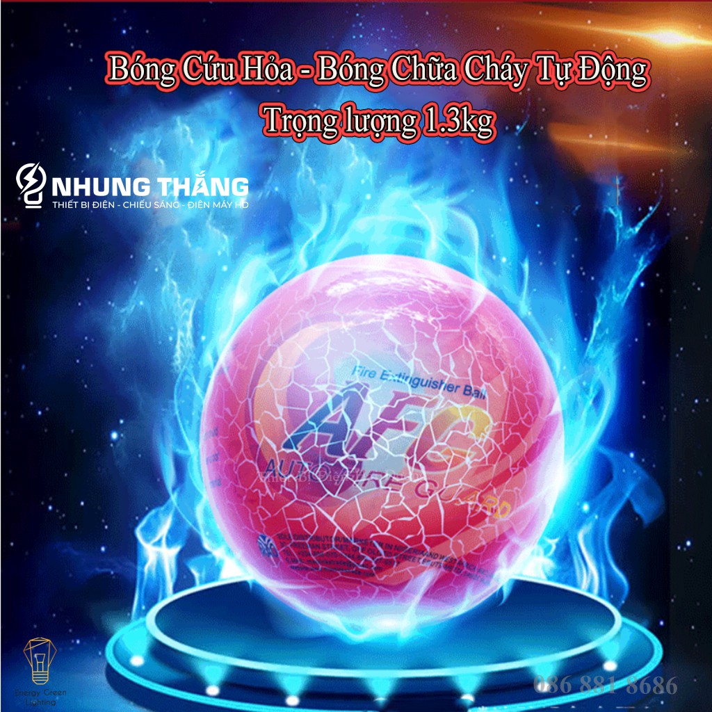 Bóng Cứu Hỏa - Chữa Cháy Tự Động 1.3KG - Dễ Sử Dụng - Dập Lửa Ngay Lập Tức - Bảo Hành 12 Tháng