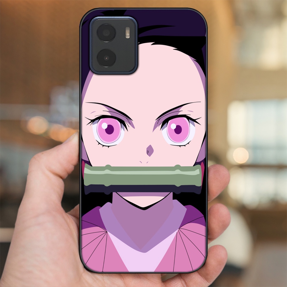 Ốp lưng Vivo Y15s, Y15a viền đen in hình Nezuko Kimetsu no Yaiba